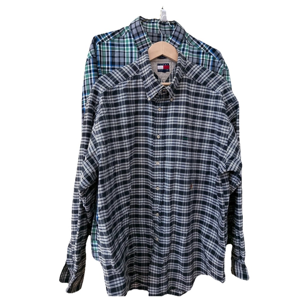 LOT Men's Jos.. A. Bank Traveler's Collection and Tommy Hillfiger Shirts Size XL